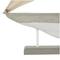 22" Gray Cement Stone Sail Boat Decorative Sculpture